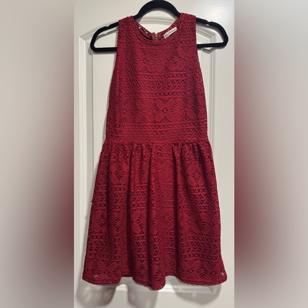 Boutique Red Lace Dress